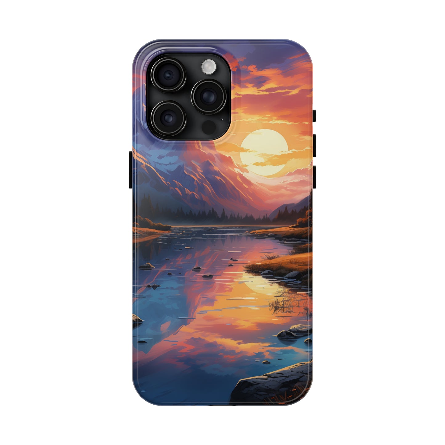 Serene Scene Phone Case for iPhone - Lightweight, Impact Resistant, Wireless Charging Compatible