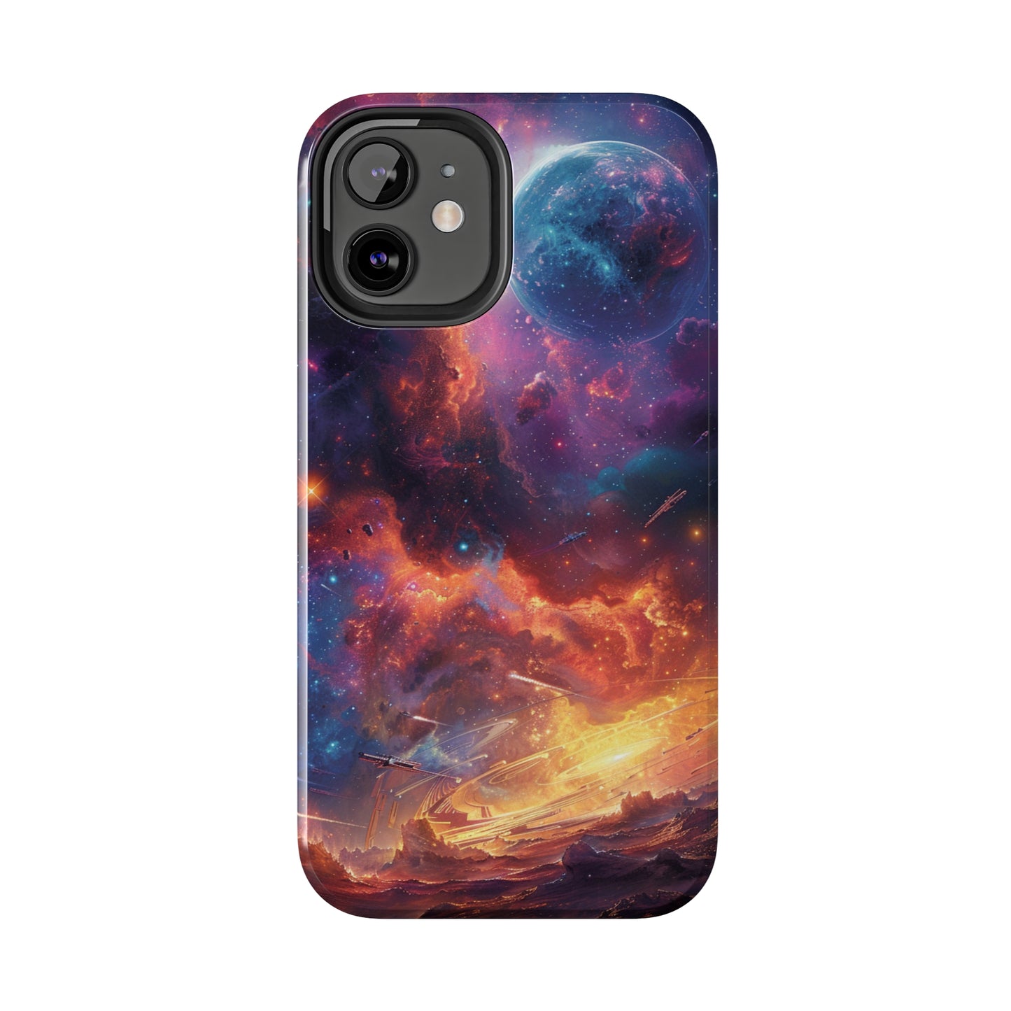 Cosmic Space Phone Case for iPhone - Lightweight, Impact Resistant, Wireless Charging Compatible