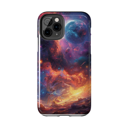 Cosmic Space Phone Case for iPhone - Lightweight, Impact Resistant, Wireless Charging Compatible