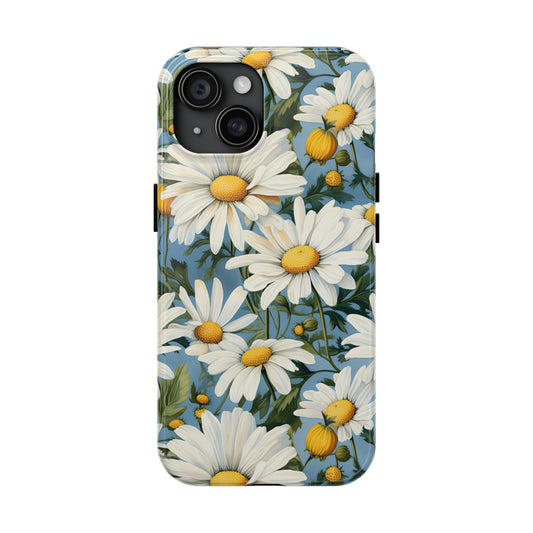 AI Daisy Pattern Phone Case for iPhone - Lightweight, Impact Resistant, Wireless Charging Compatible-AI phone case-AI By AJ