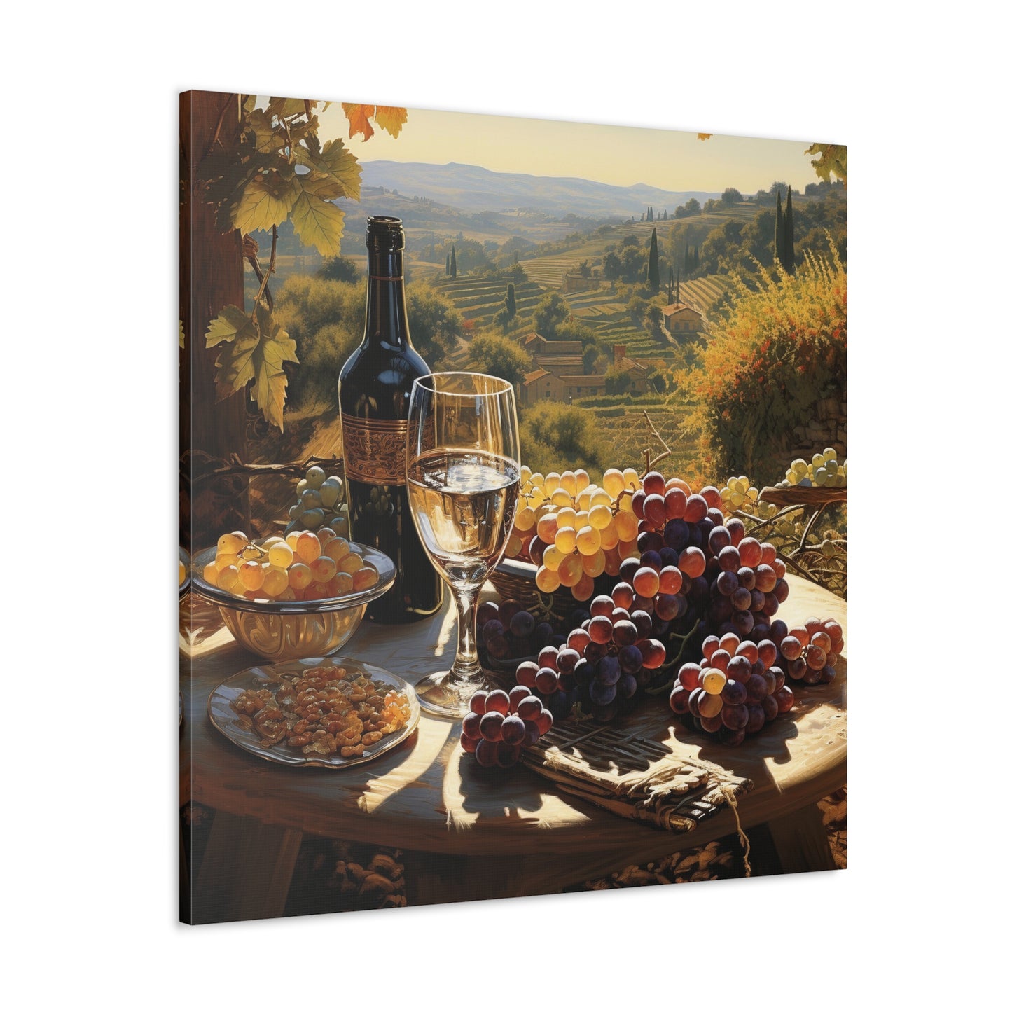 Wine Lover Canvas Gallery Wrap Series 1 A | Beautiful Wine Cellar Art Series | Kitchen Decor