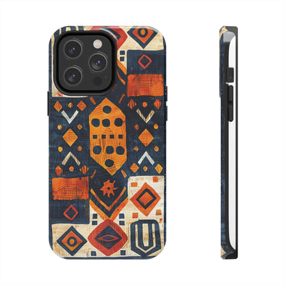 Cultural Tapestry Phone Case for iPhone - Lightweight, Impact Resistant, Wireless Charging Compatible