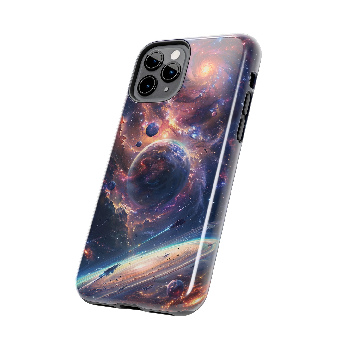 Cosmic Scene Phone Case for iPhone - Lightweight, Impact Resistant, Wireless Charging Compatible