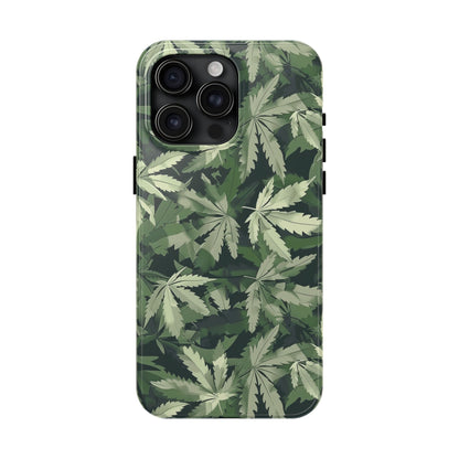 Cannabis Camo 3 Phone Case for iPhone - Lightweight, Impact Resistant, Wireless Charging Compatible