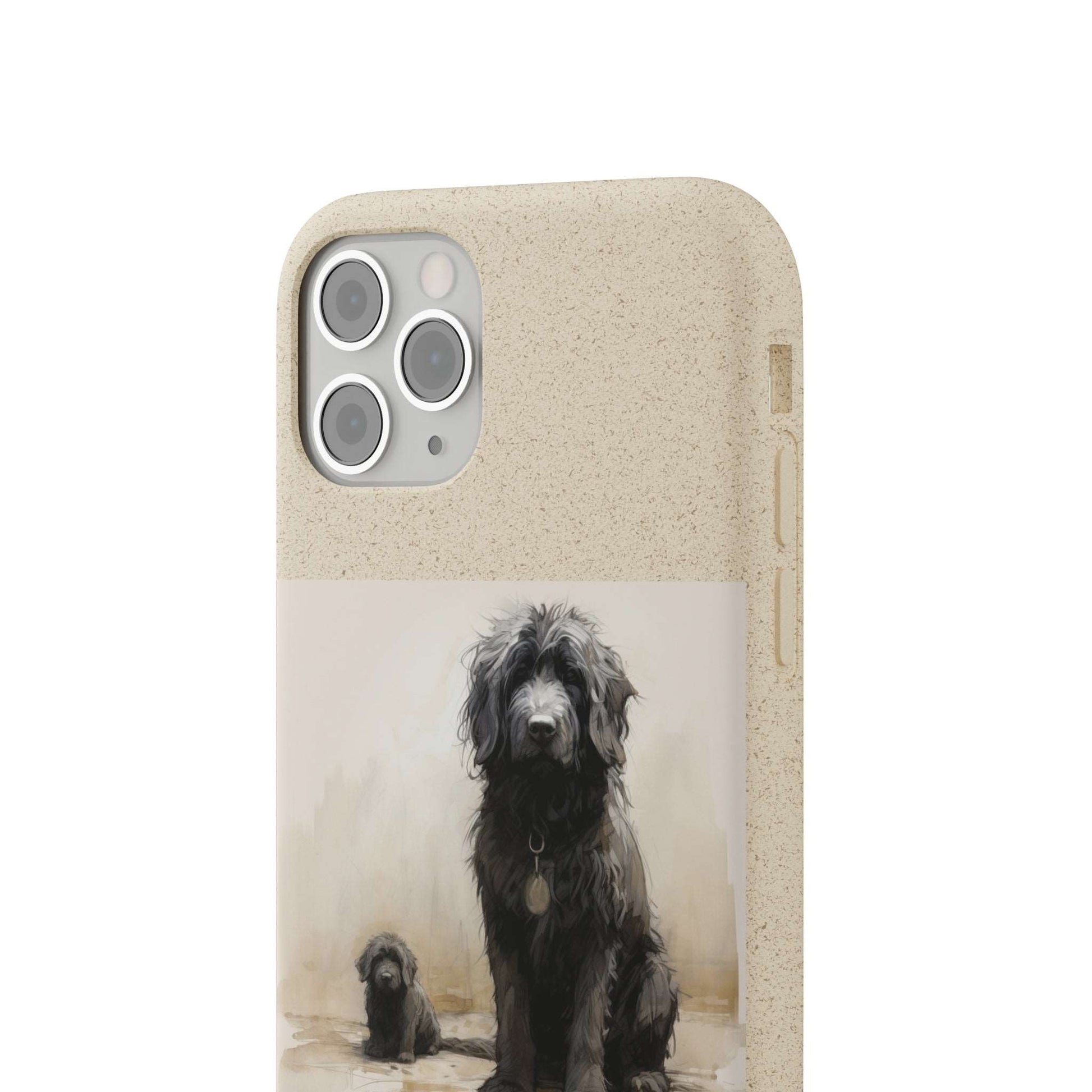 Biodegradable Custom Pet Phone Case, Dog iPhone Case, Doodle Phone Case, Newfypoo, Puppy phone case-AI phone case-AI By AJ