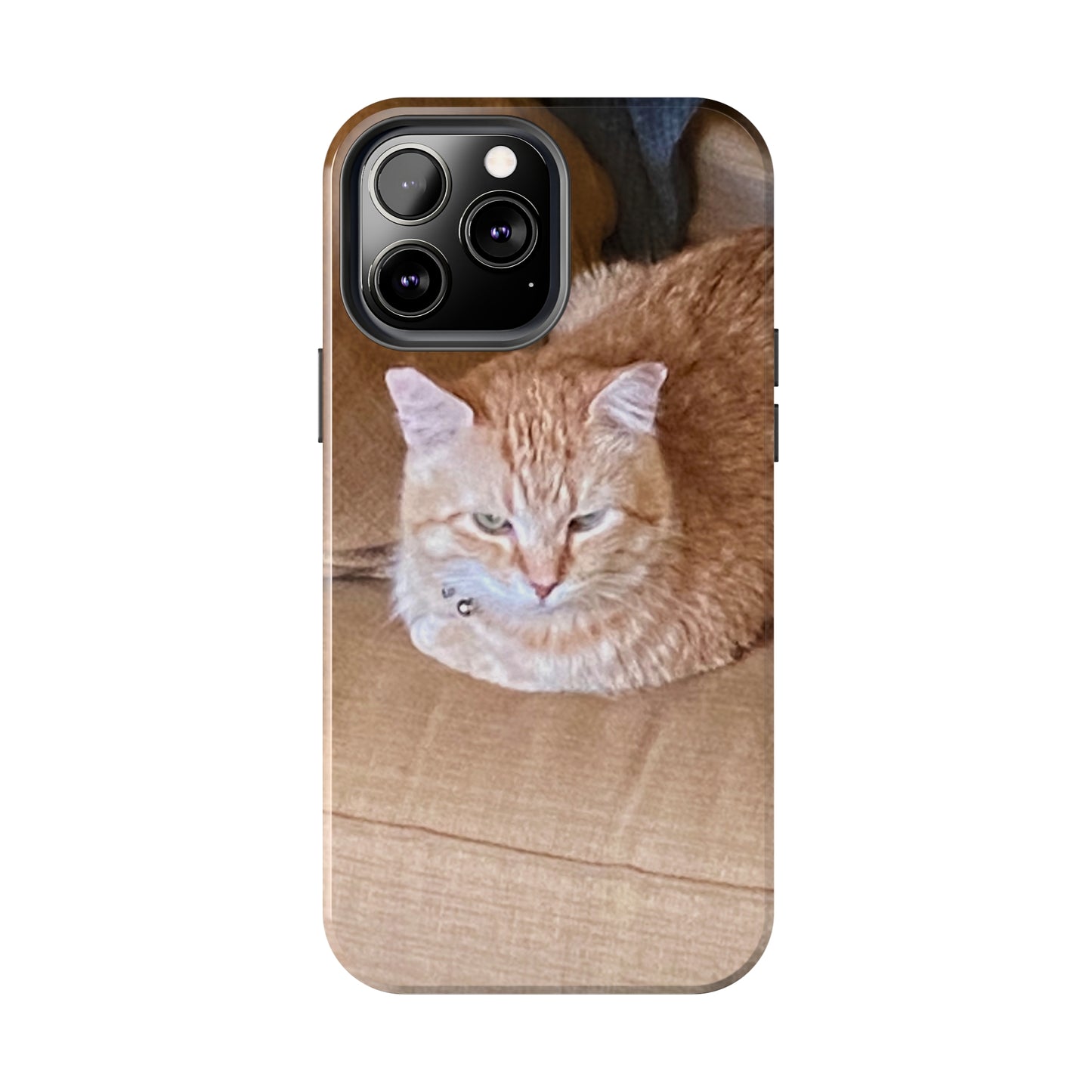 Alfred the Cat's "Couch Potato" Phone Case for iPhone - Lightweight, Impact Resistant, Wireless Charging Compatible