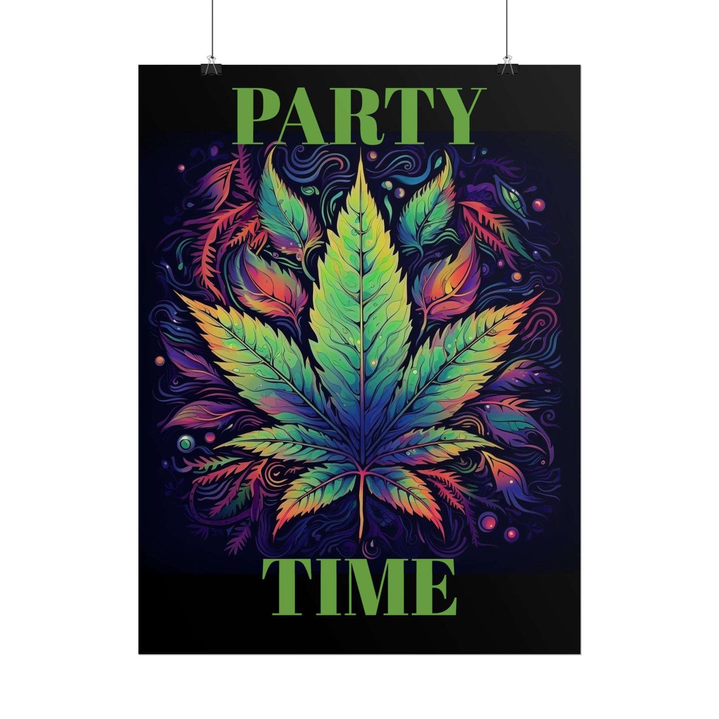 Neon Weed Poster