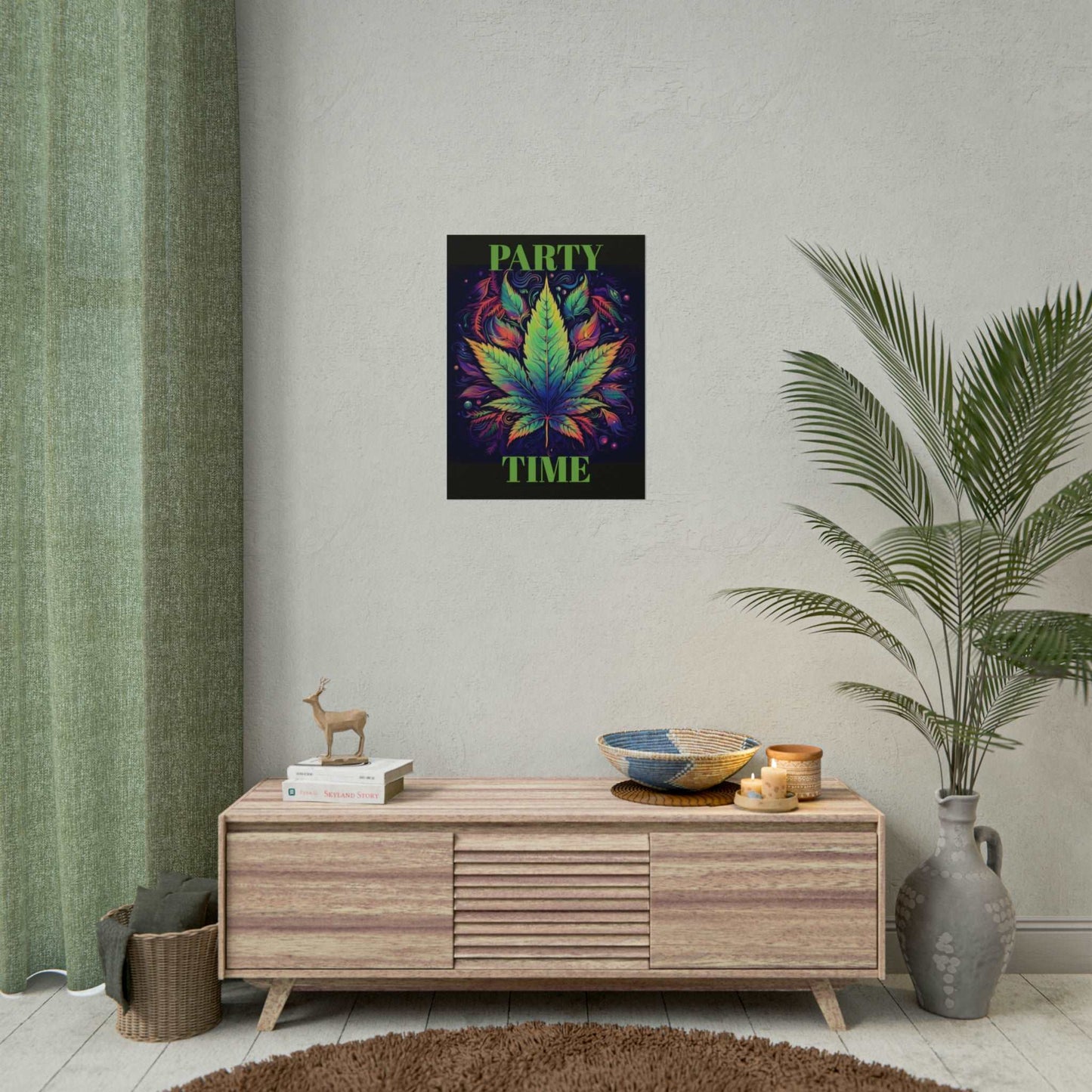 Neon Weed Poster