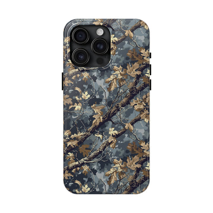 Gray Camo Phone Case for iPhone - Lightweight, Impact Resistant, Wireless Charging Compatible