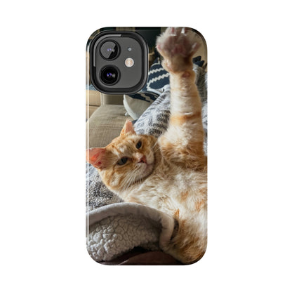 Alfred the Cat's "All In" Phone Case for iPhone - Lightweight, Impact Resistant, Wireless Charging Compatible