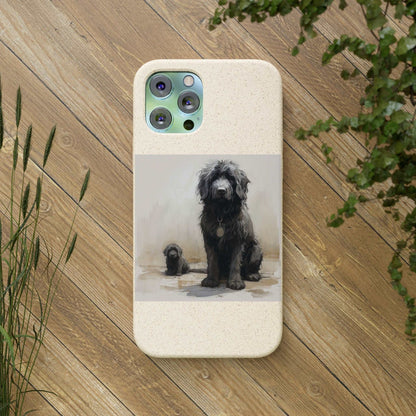 Biodegradable Custom Pet Phone Case, Dog iPhone Case, Doodle Phone Case, Newfypoo, Puppy phone case-AI phone case-AI By AJ