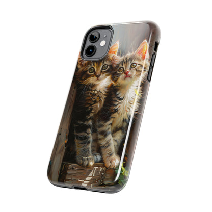 Window of Kittens Phone Case for iPhone - Lightweight, Impact Resistant, Wireless Charging Compatible