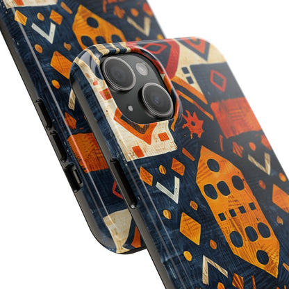 Cultural Tapestry Phone Case for iPhone - Lightweight, Impact Resistant, Wireless Charging Compatible