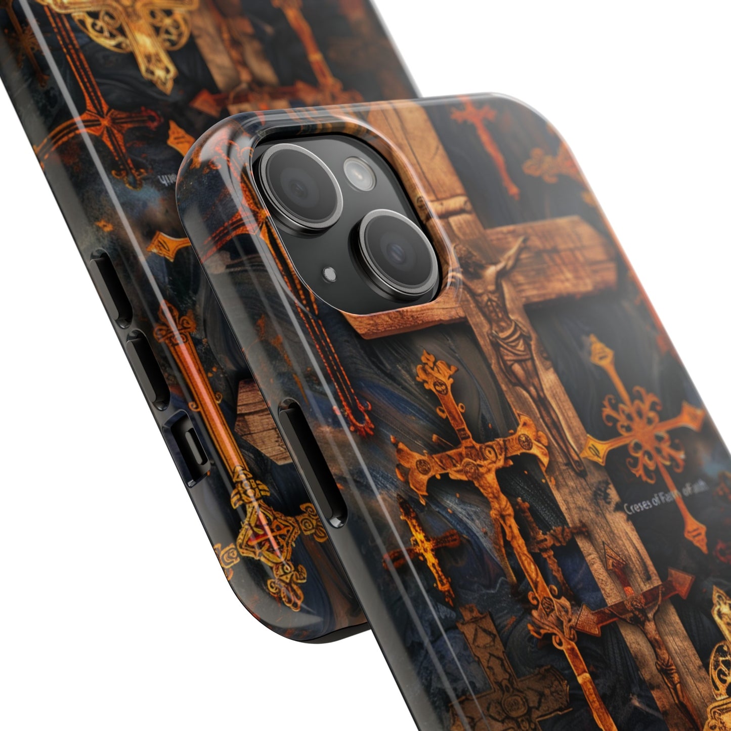 Religious Cross Phone Case for iPhone - Lightweight, Impact Resistant, Wireless Charging Compatible