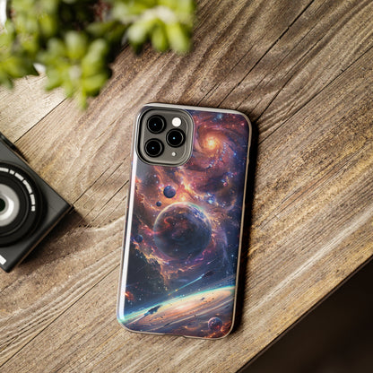 Cosmic Scene Phone Case for iPhone - Lightweight, Impact Resistant, Wireless Charging Compatible