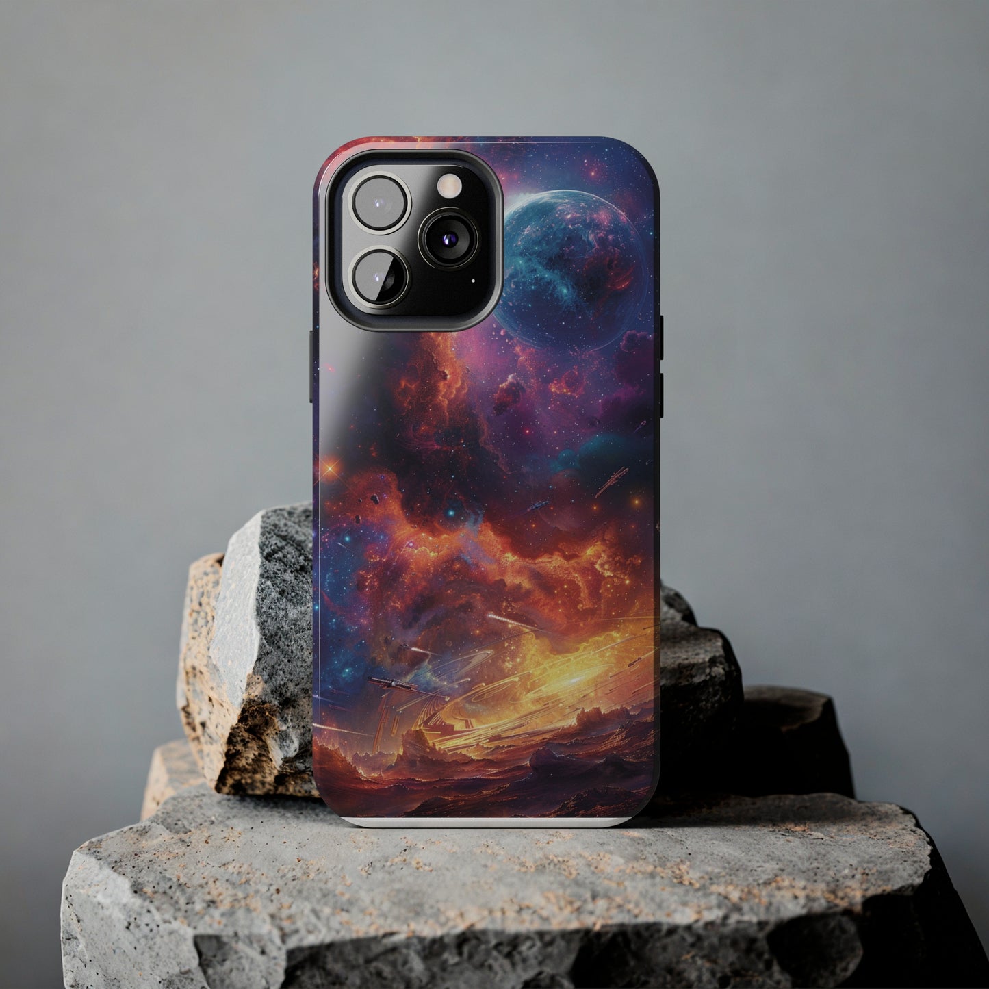 Cosmic Space Phone Case for iPhone - Lightweight, Impact Resistant, Wireless Charging Compatible