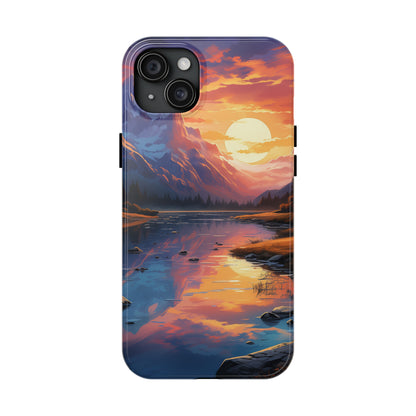 Serene Scene Phone Case for iPhone - Lightweight, Impact Resistant, Wireless Charging Compatible