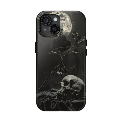 Gothic Elegance Phone Case for iPhone - Lightweight, Impact Resistant, Wireless Charging Compatible