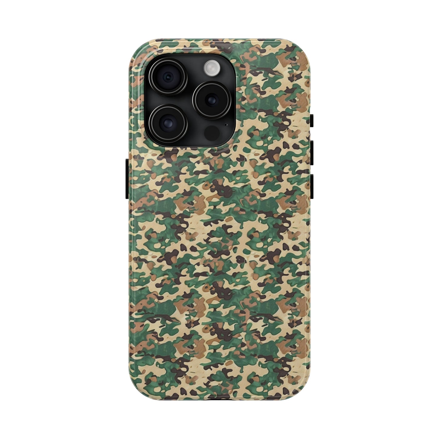 Green Camo Phone Case for iPhone - Lightweight, Impact Resistant, Wireless Charging Compatible