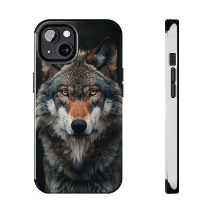 The Arte Povera Style Wolf Head 2 Phone Case for iPhone - Lightweight, Impact Resistant, Wireless Charging Compatible