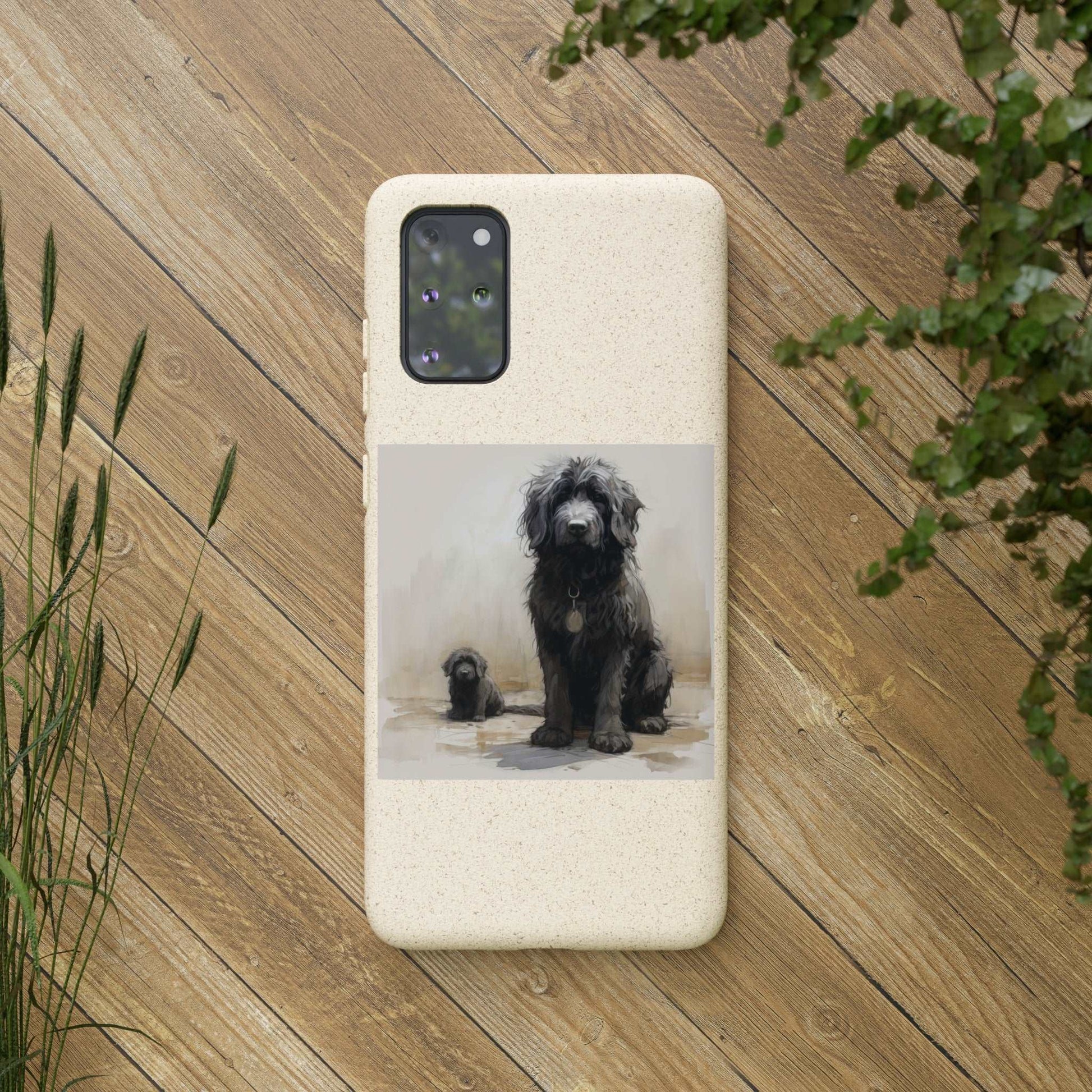 Biodegradable Custom Pet Phone Case, Dog iPhone Case, Doodle Phone Case, Newfypoo, Puppy phone case-AI phone case-AI By AJ