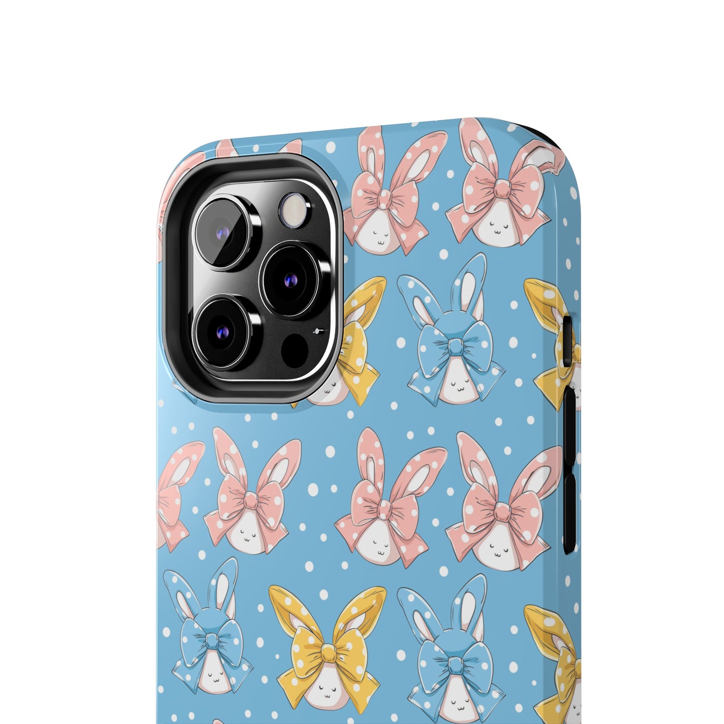 Bunnies and Bows Phone Case for iPhone - Lightweight, Impact Resistant, Wireless Charging Compatible