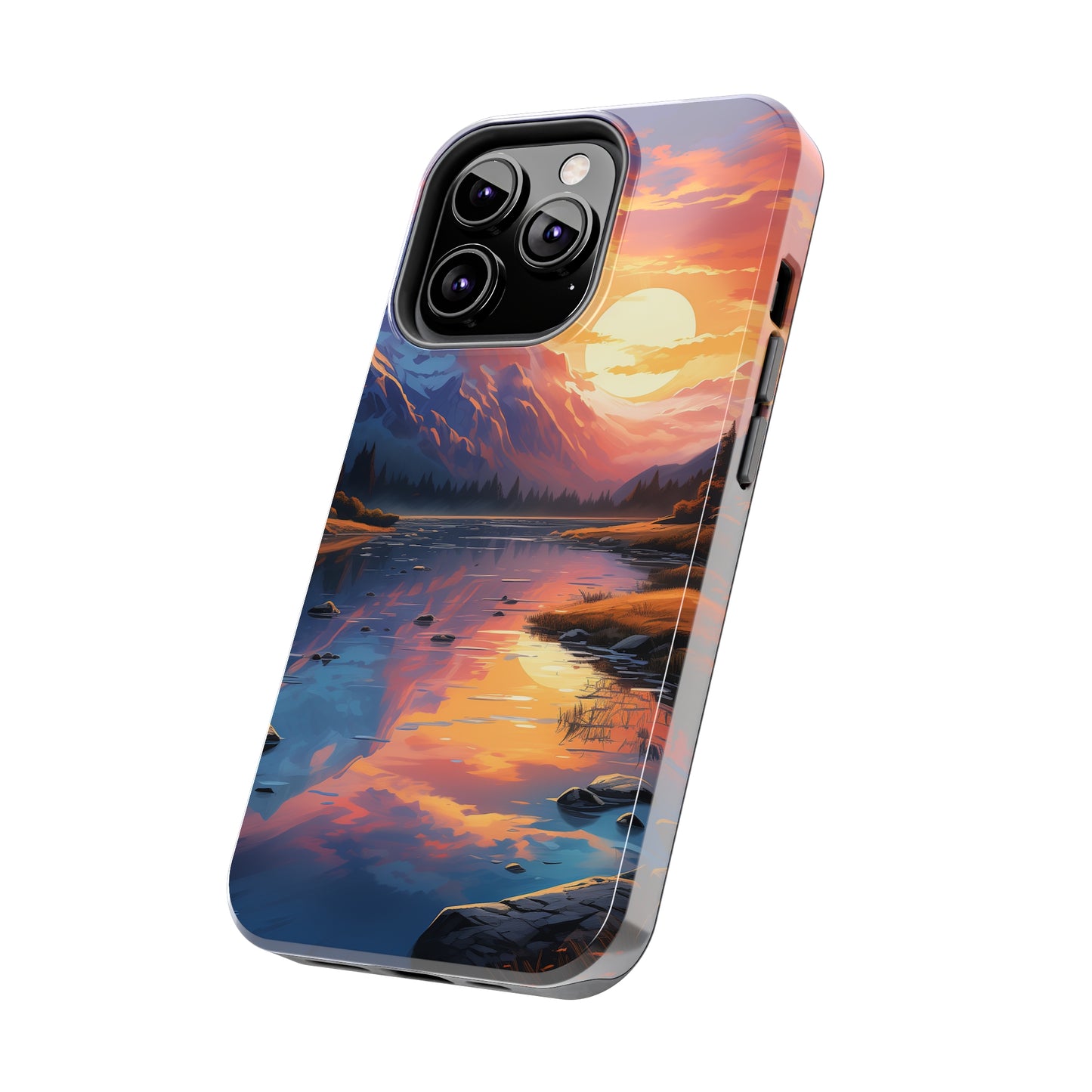 Serene Scene Phone Case for iPhone - Lightweight, Impact Resistant, Wireless Charging Compatible