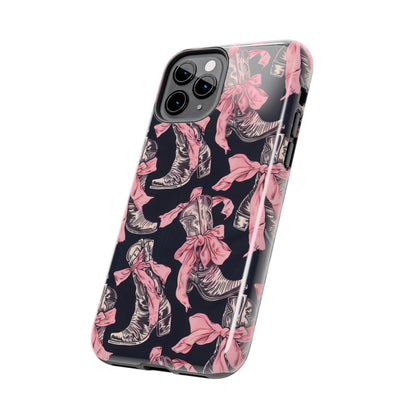 Bows and Boots 3 Phone Case for iPhone - Lightweight, Impact Resistant, Wireless Charging Compatible