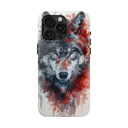 Biomorphism Style Wolf Phone Case for iPhone - Lightweight, Impact Resistant, Wireless Charging Compatible