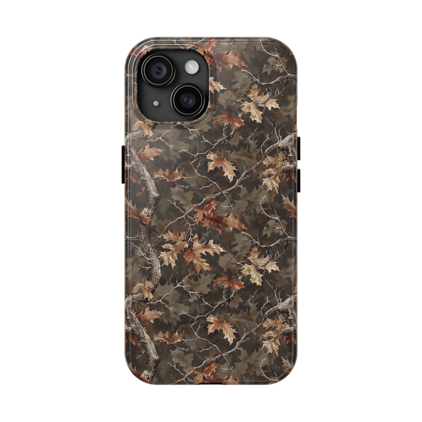 Brown Camo Phone Case for iPhone - Lightweight, Impact Resistant, Wireless Charging Compatible