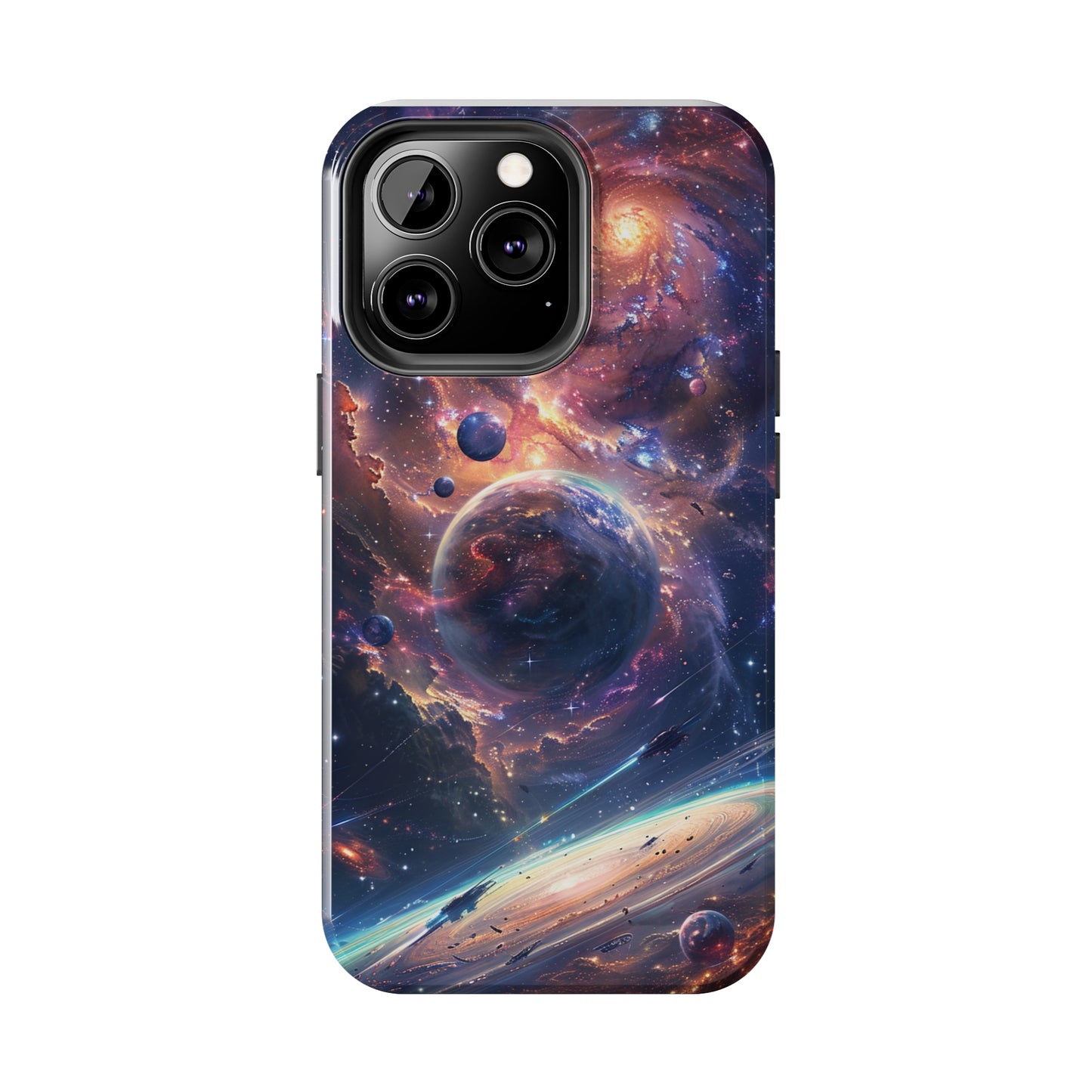 Cosmic Scene Phone Case for iPhone - Lightweight, Impact Resistant, Wireless Charging Compatible