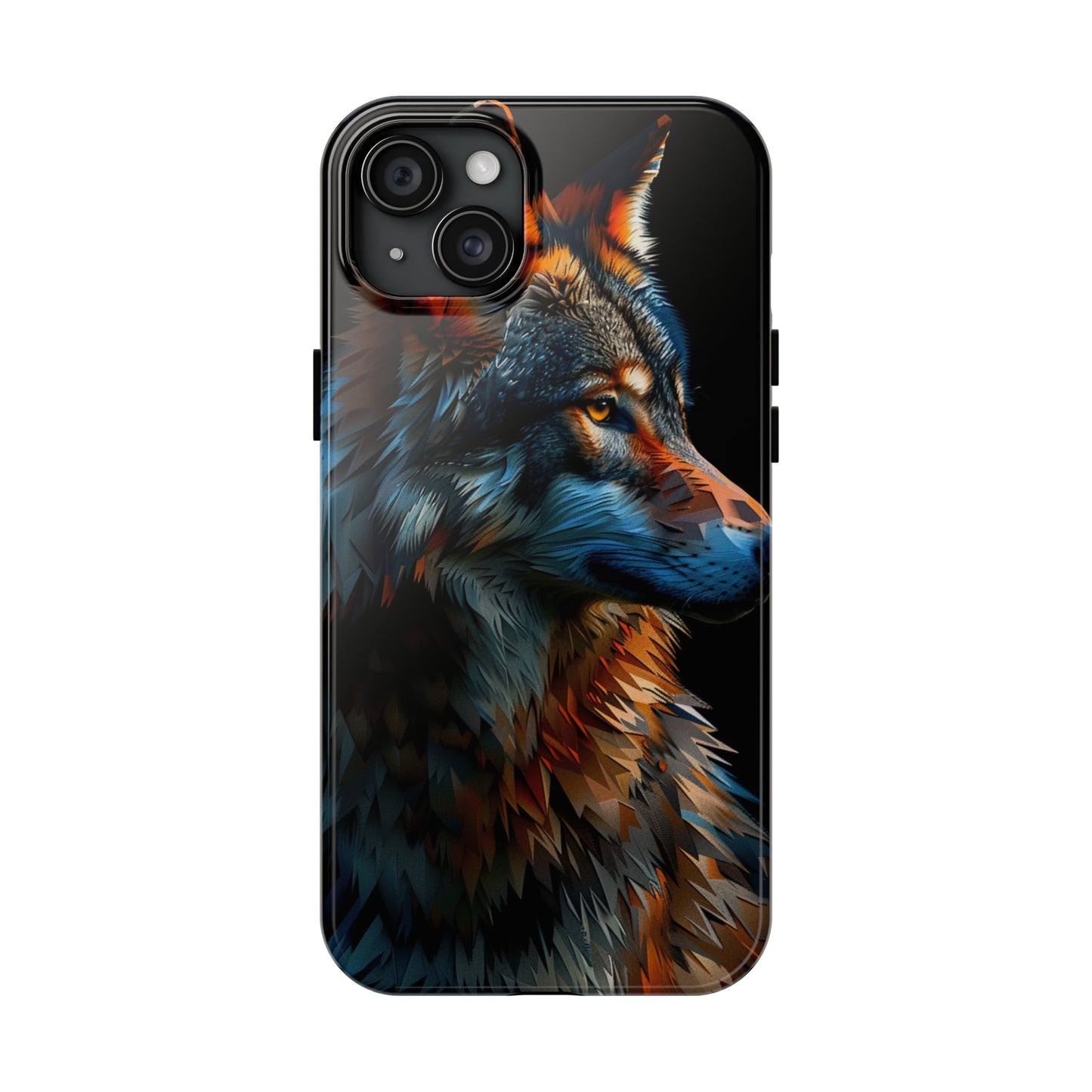 Biomorphism Style Wolf Phone Case 2 for iPhone - Lightweight, Impact Resistant, Wireless Charging Compatible