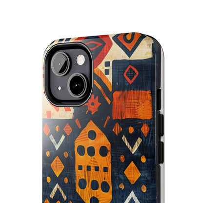 Cultural Tapestry Phone Case for iPhone - Lightweight, Impact Resistant, Wireless Charging Compatible