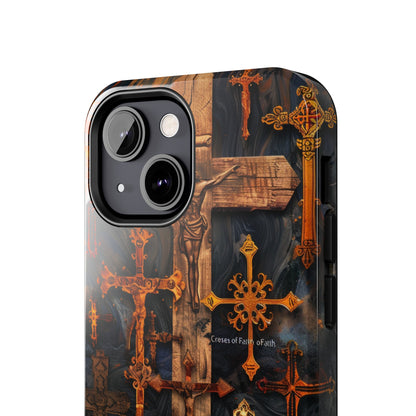 Religious Cross Phone Case for iPhone - Lightweight, Impact Resistant, Wireless Charging Compatible