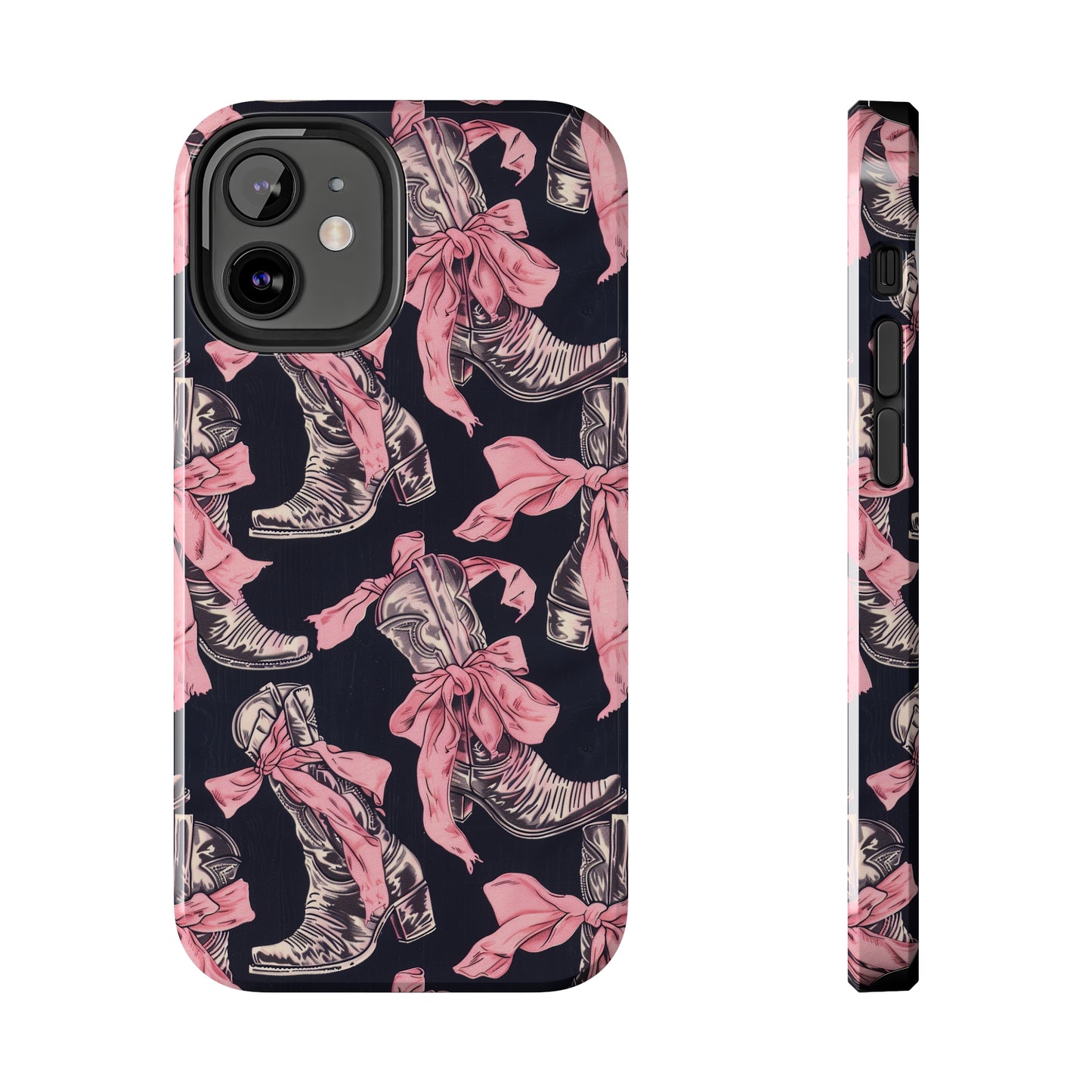 Bows and Boots 3 Phone Case for iPhone - Lightweight, Impact Resistant, Wireless Charging Compatible