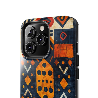 Cultural Tapestry Phone Case for iPhone - Lightweight, Impact Resistant, Wireless Charging Compatible