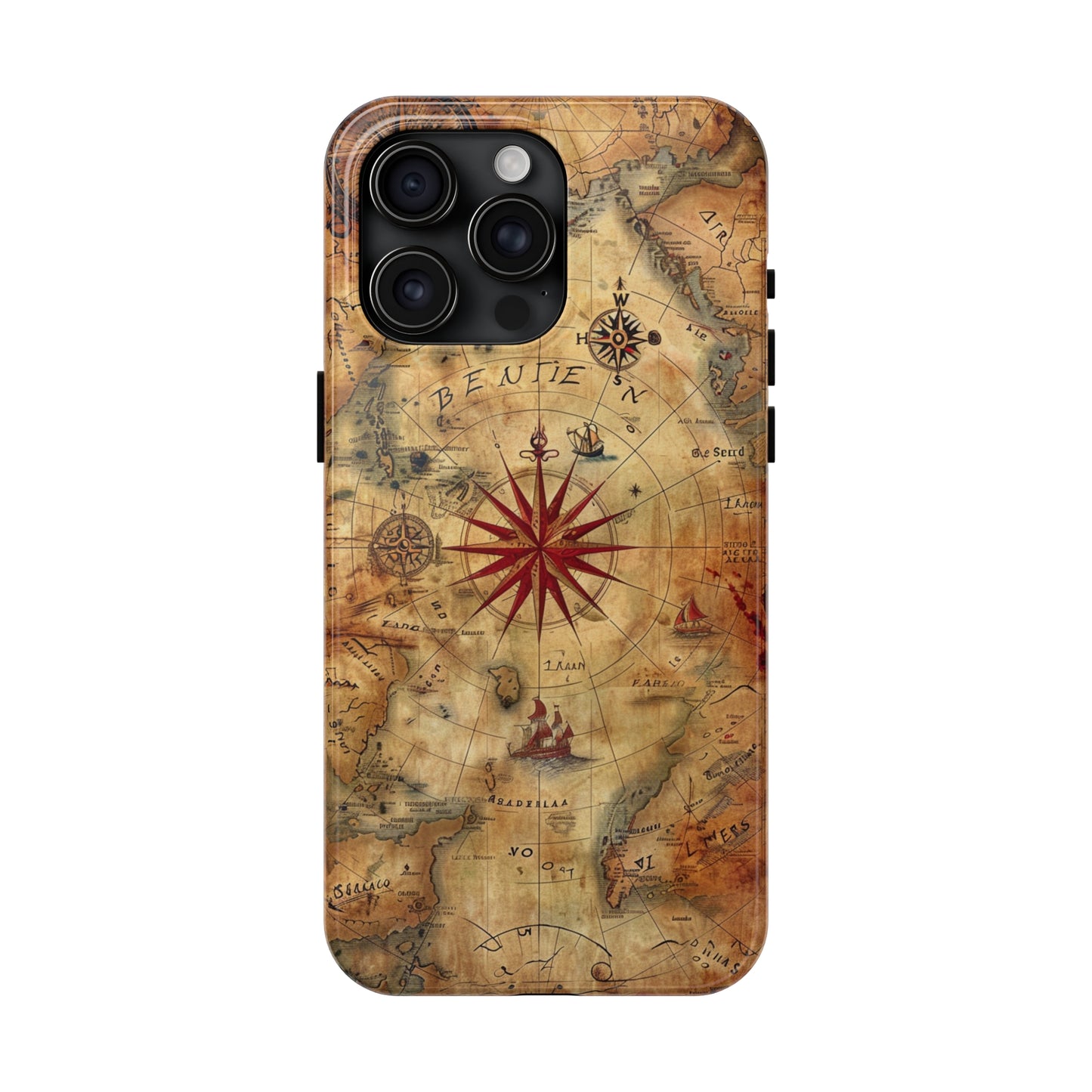 Ancient Cartography Phone Case for iPhone - Lightweight, Impact Resistant, Wireless Charging Compatible