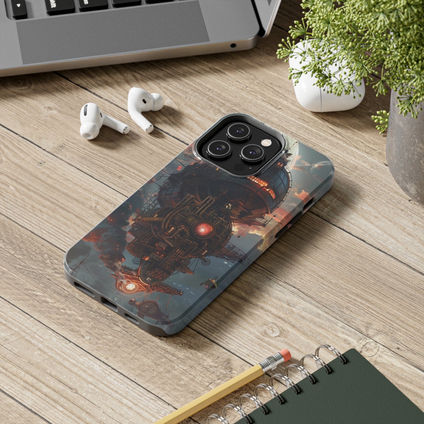 Steampunk Adventures 3 Phone Case for iPhone - Lightweight, Impact Resistant, Wireless Charging Compatible