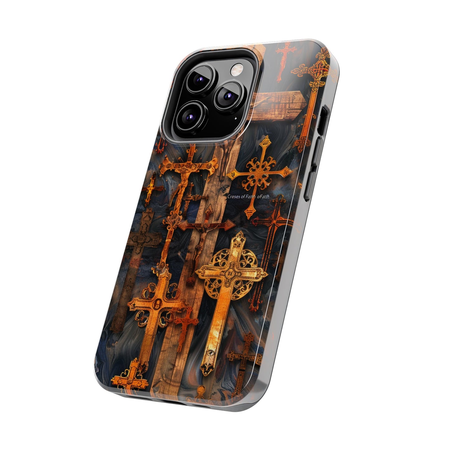 Religious Cross Phone Case for iPhone - Lightweight, Impact Resistant, Wireless Charging Compatible