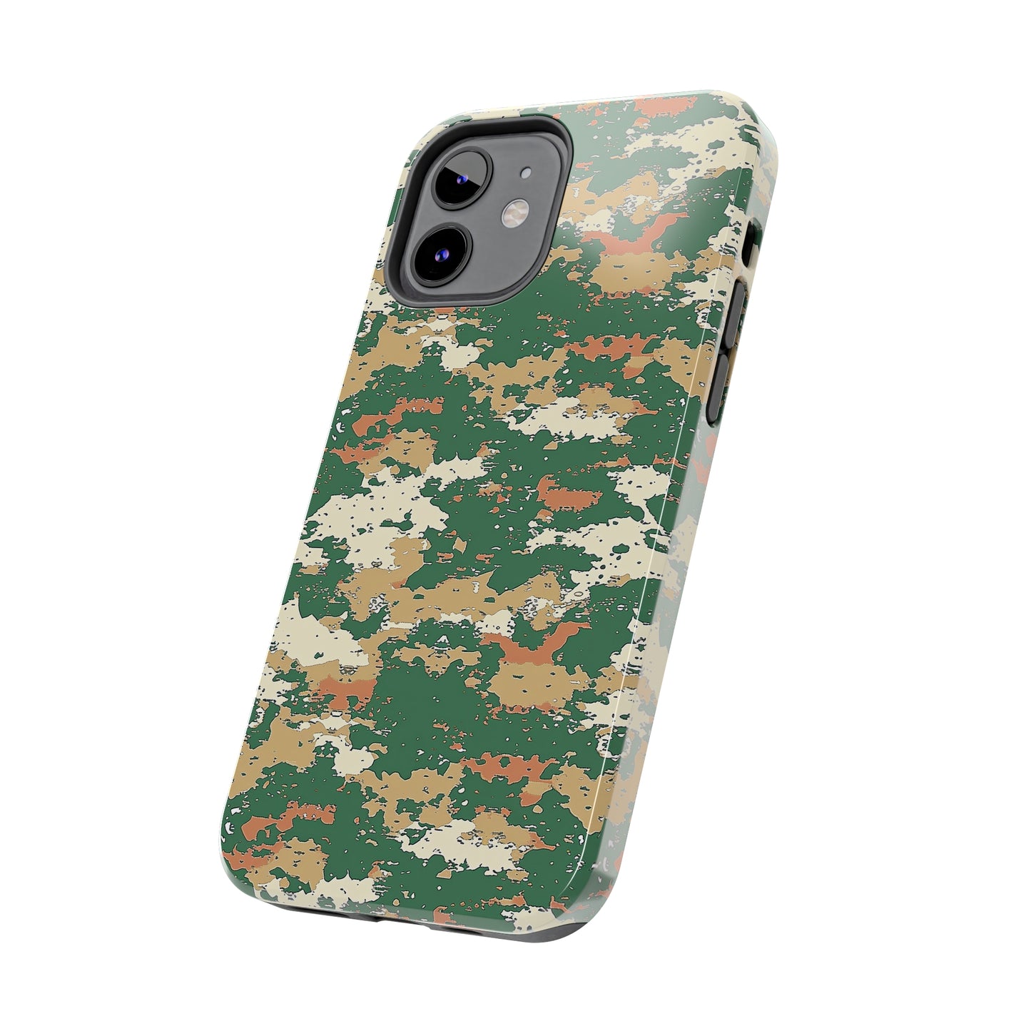 Green Pixel Camo Phone Case for iPhone - Lightweight, Impact Resistant, Wireless Charging Compatible