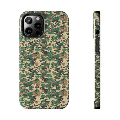 Green Camo Phone Case for iPhone - Lightweight, Impact Resistant, Wireless Charging Compatible