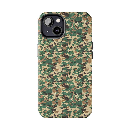 Green Camo Phone Case for iPhone - Lightweight, Impact Resistant, Wireless Charging Compatible