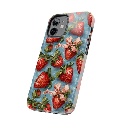 Bows and Berries 2 Phone Case for iPhone - Lightweight, Impact Resistant, Wireless Charging Compatible