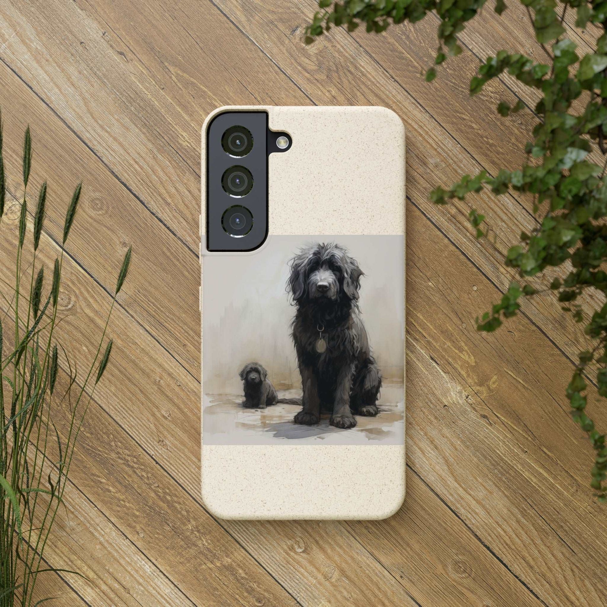 Biodegradable Custom Pet Phone Case, Dog iPhone Case, Doodle Phone Case, Newfypoo, Puppy phone case-AI phone case-AI By AJ