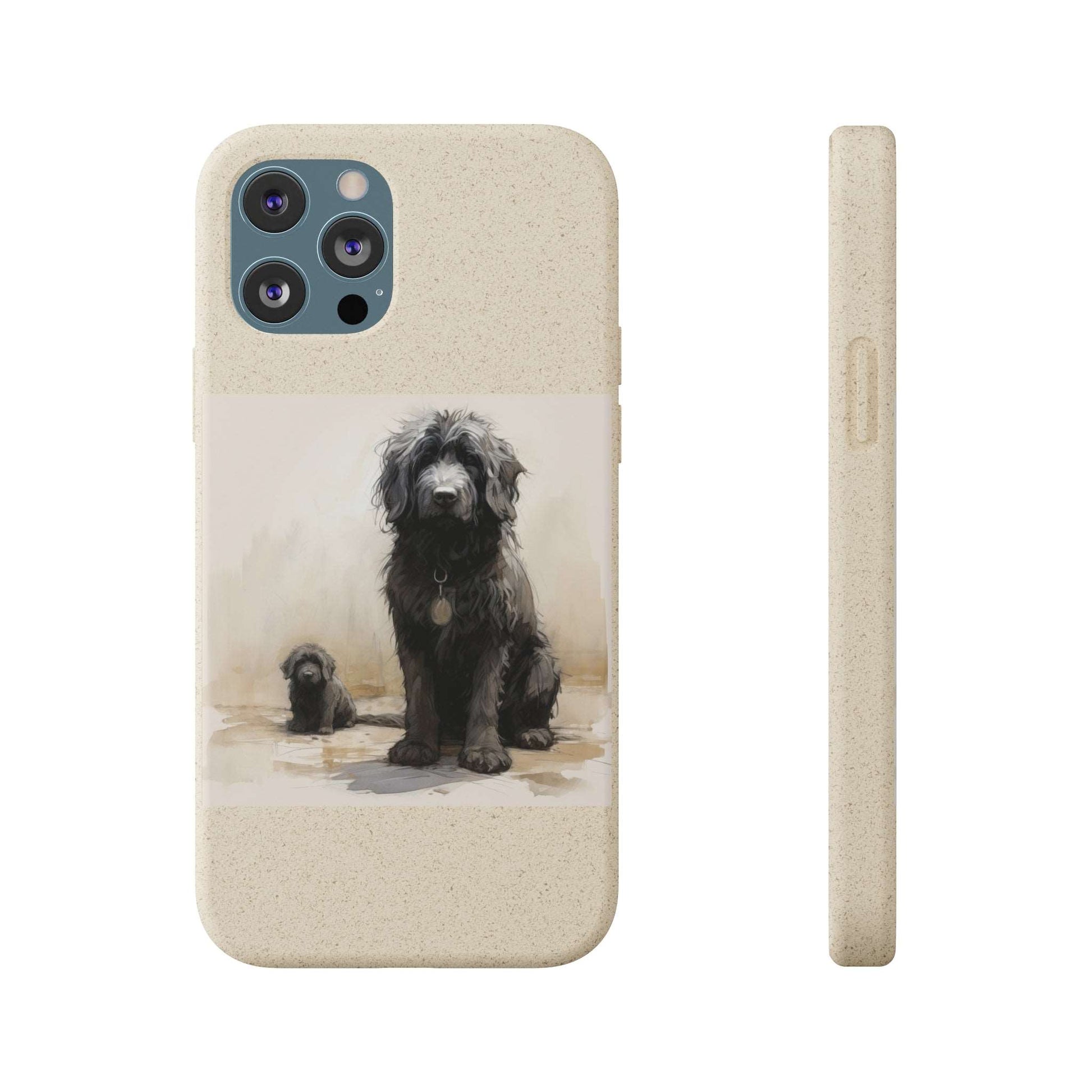 Biodegradable Custom Pet Phone Case, Dog iPhone Case, Doodle Phone Case, Newfypoo, Puppy phone case-AI phone case-AI By AJ