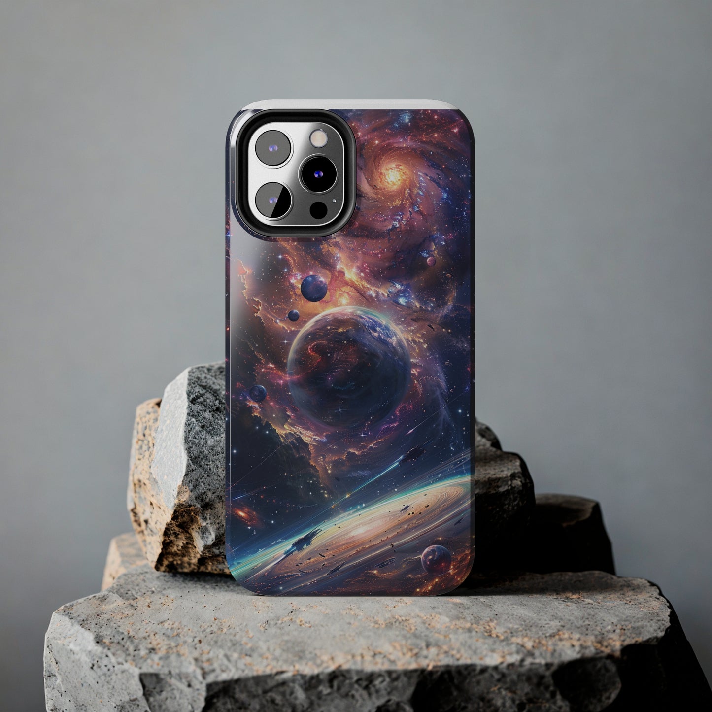 Cosmic Scene Phone Case for iPhone - Lightweight, Impact Resistant, Wireless Charging Compatible