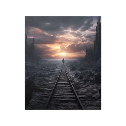 Railroad to nowhere Satin Poster | AI Poster | Abstract Art