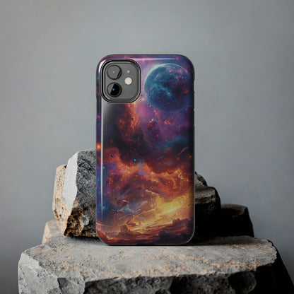 Cosmic Space Phone Case for iPhone - Lightweight, Impact Resistant, Wireless Charging Compatible