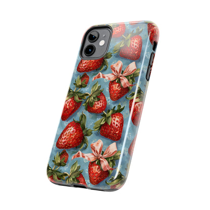 Bows and Berries 2 Phone Case for iPhone - Lightweight, Impact Resistant, Wireless Charging Compatible