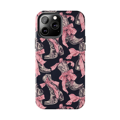 Bows and Boots 3 Phone Case for iPhone - Lightweight, Impact Resistant, Wireless Charging Compatible